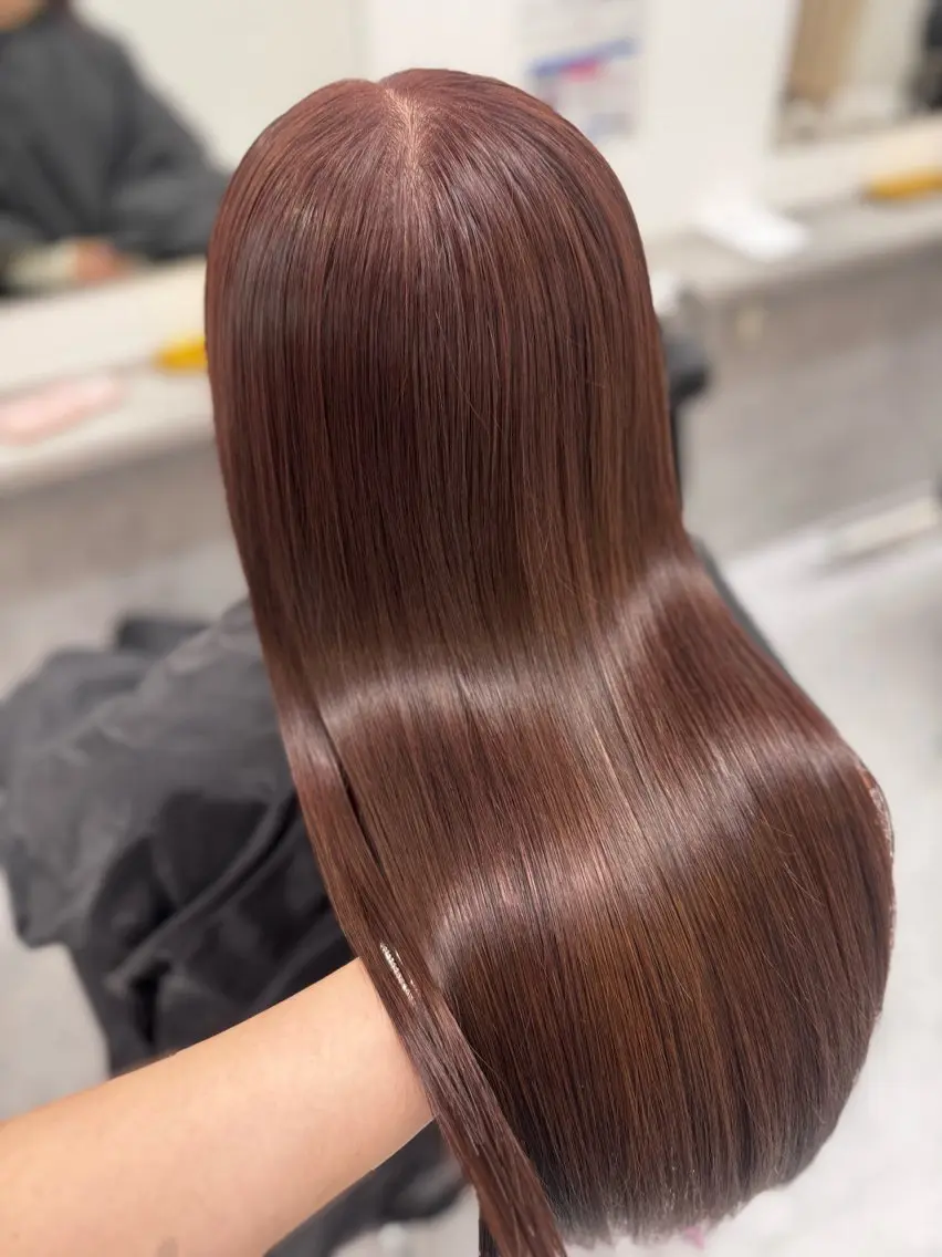 ロング カット ヘアカラー ハイトーン/レイヤー 五島桜樫のヘアスタイル