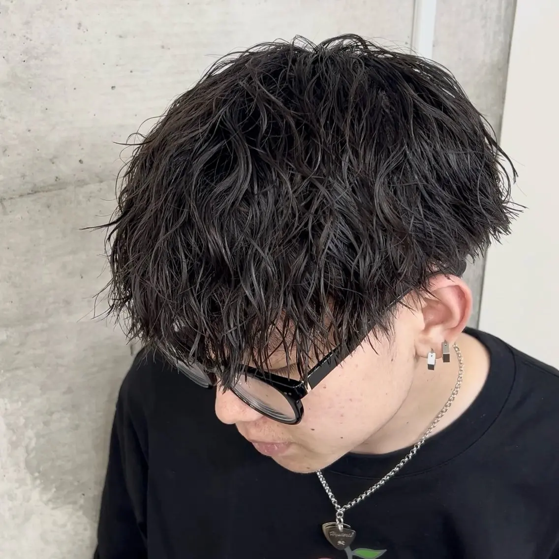 メンズカット＋ツイストスパイラルパーマ＋トリートメントの写真