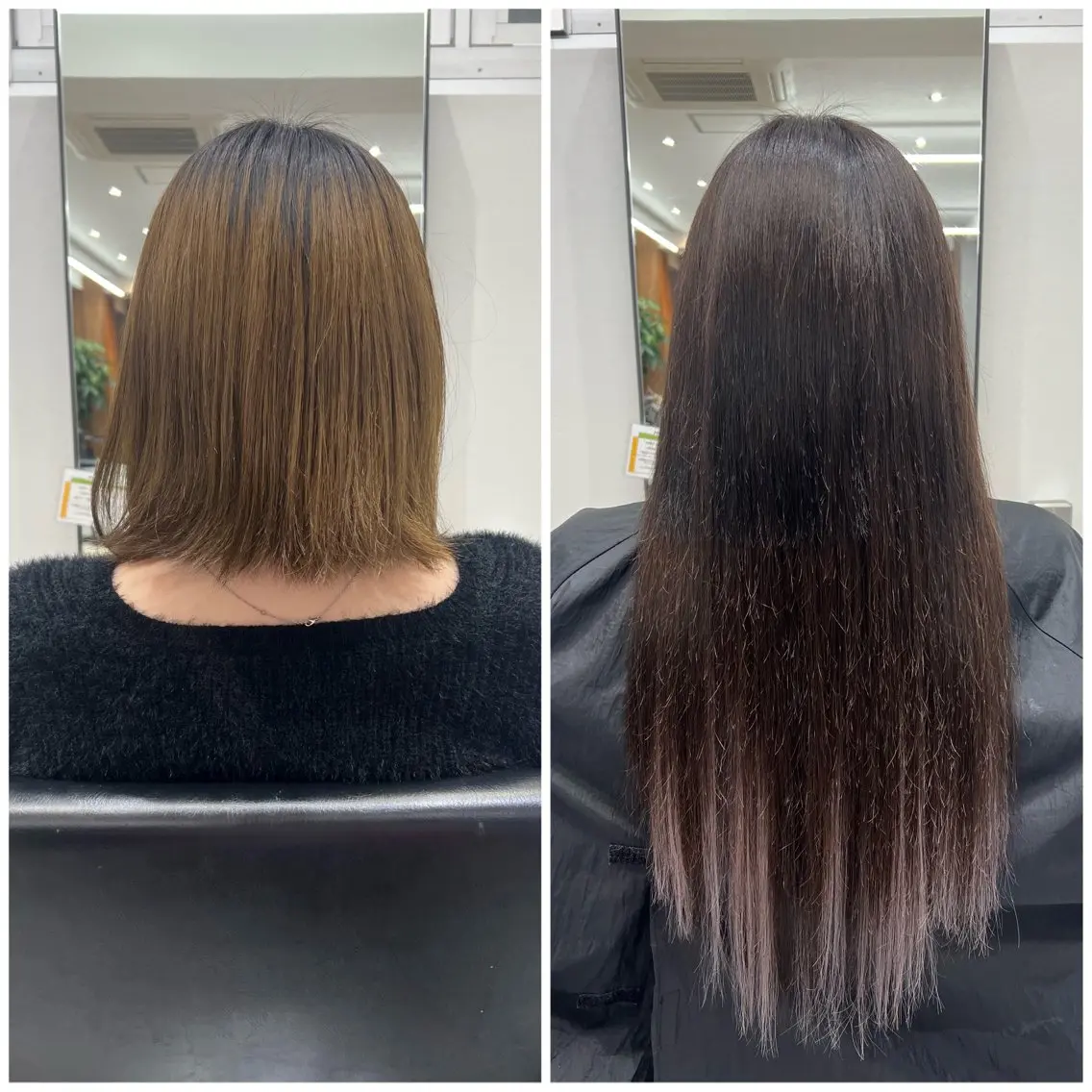 ロング カラー シールエクステ ブラウンカラー ダークブラウン インナーカラー ピンクカラー ショート/ウルフ カットモデル募集のヘアスタイル