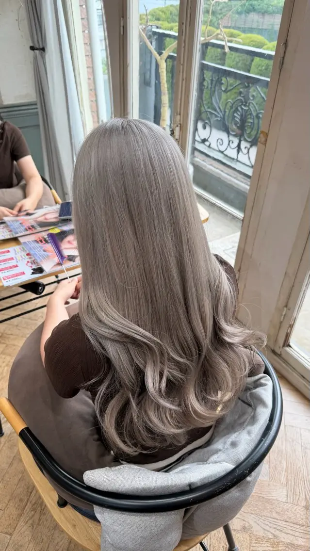ロング 韓国風¦透明感カラー 🤍¦mioのヘアスタイル