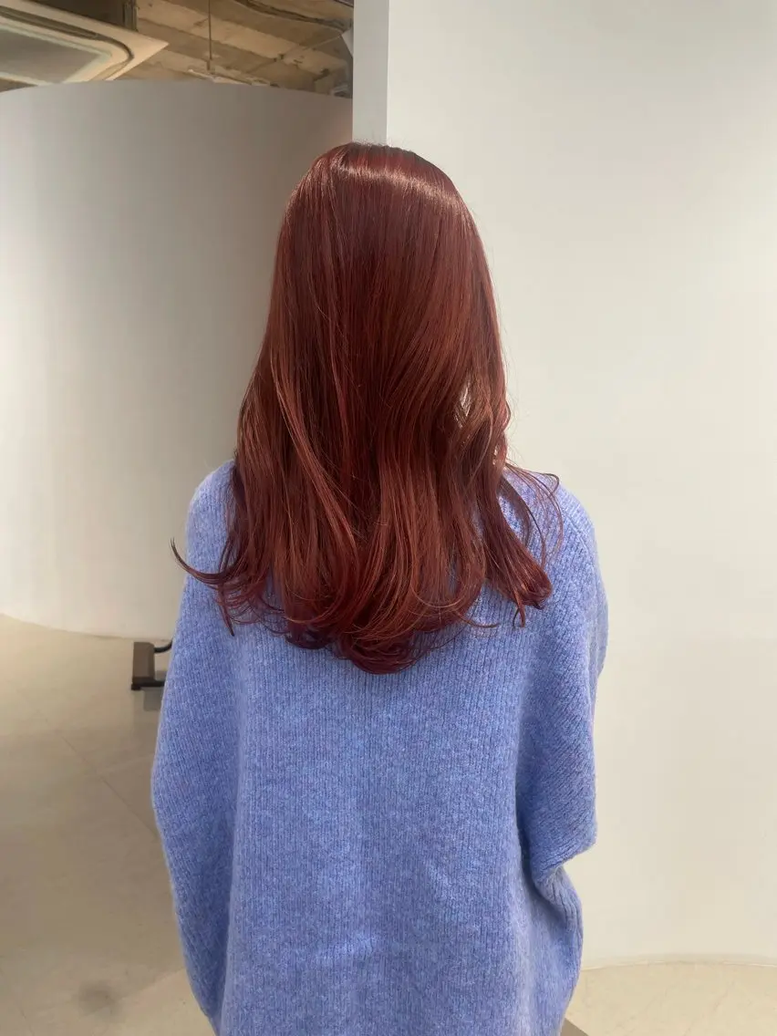 セミロング カラー カット ヘアカラー 𝘚𝘶𝘻𝘶 𓂃𓈒𓏸のヘアスタイル