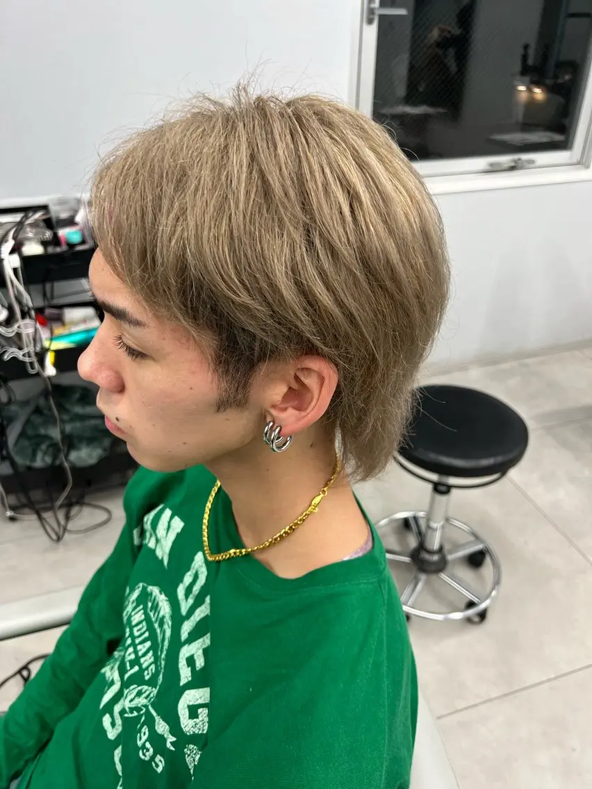 カラー メンズ ベージュカラー 縮毛矯正練習 モデル募集✨️NOAのヘアスタイル