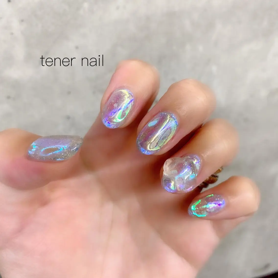 ネイル 氷ネイル・うるうるネイル テネルネイル tener nailのネイルデザイン