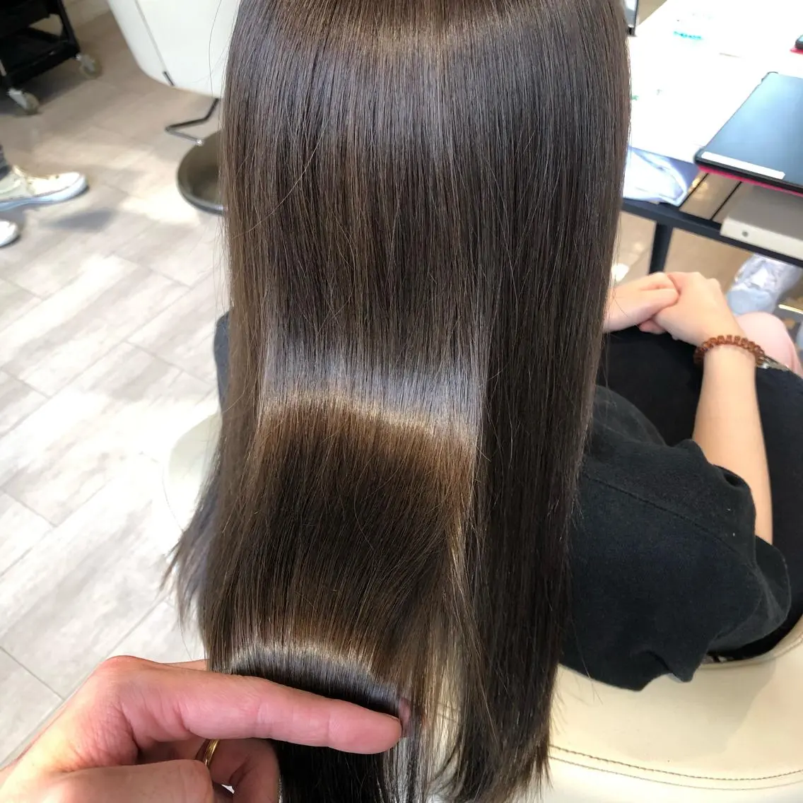 セミロング カラー カット ヘアカラー 金子 富士のヘアスタイル