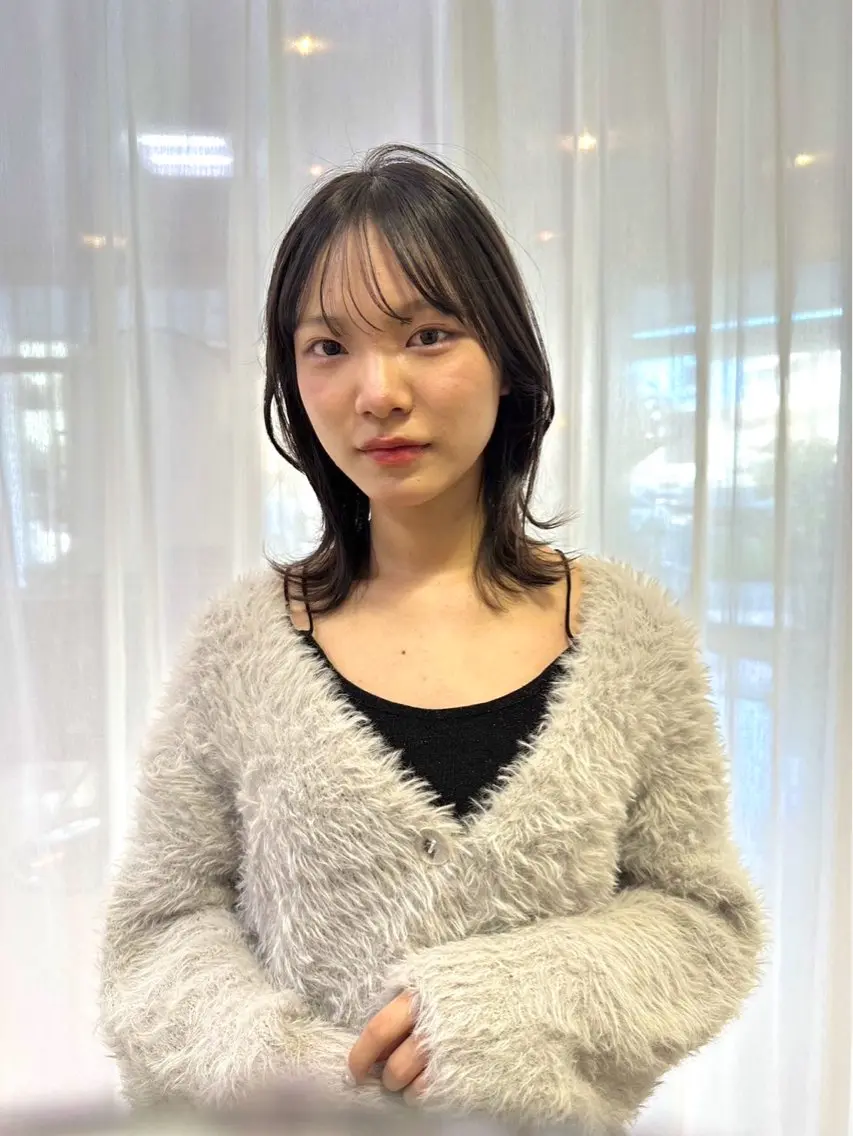 ミディアム カラー ヘアカラー emu🤍𐙚 Miyuのヘアスタイル