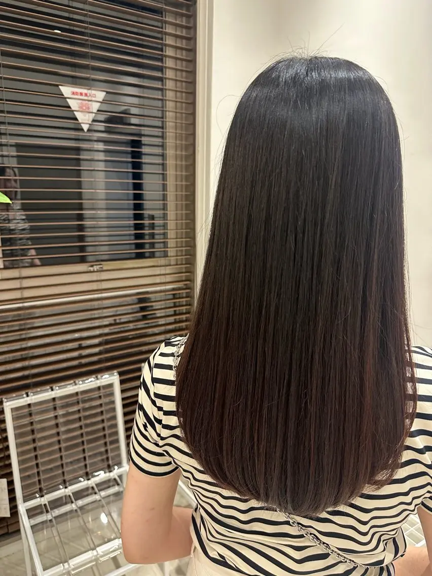 ロング カット 縮毛矯正 トリートメント ニシグチ サヨのヘアスタイル