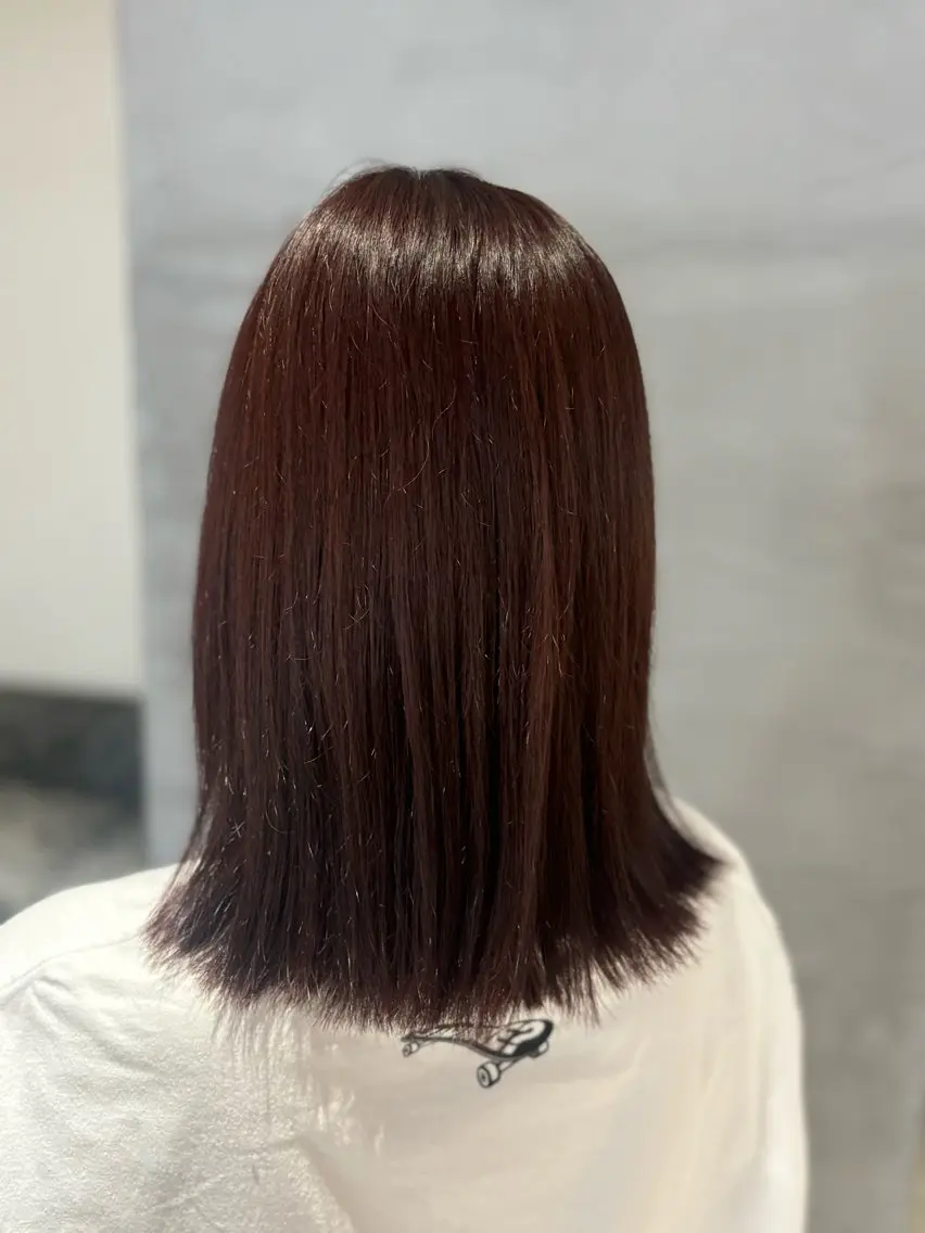 ミディアム カット ヘアカラー トリートメント RABU /髪質改善 伏見/ヘアケアサロンのヘアスタイル