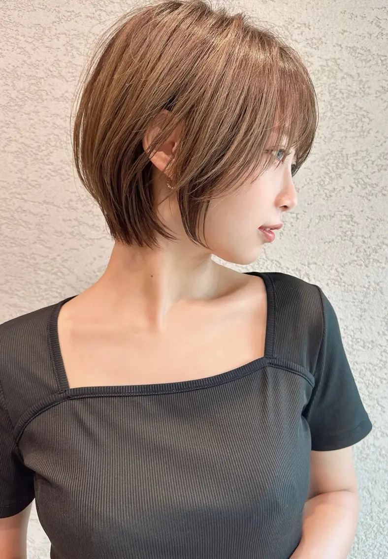 ショート カラー カット 美髪縮毛矯正✨🫧 レイヤー川村利幸のヘアスタイル