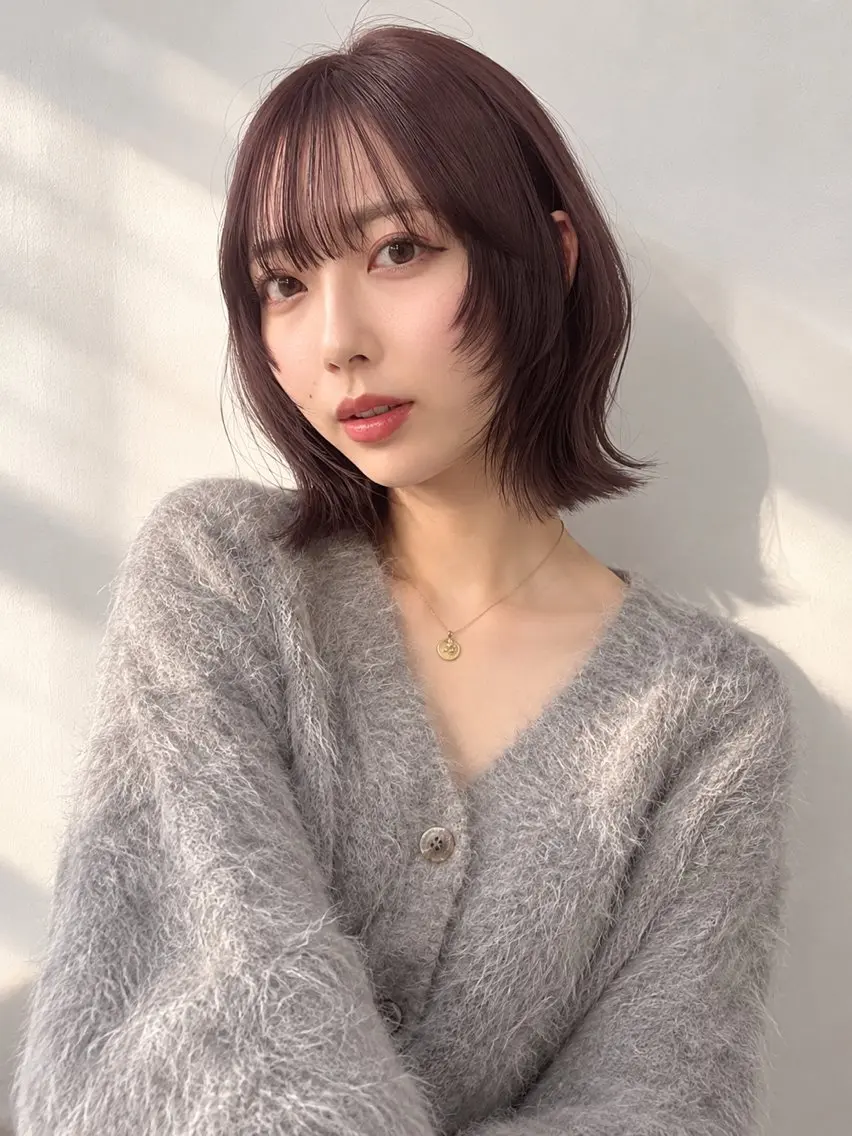 ミディアム ボブウルフ/ レイヤーKOUGAのヘアスタイル