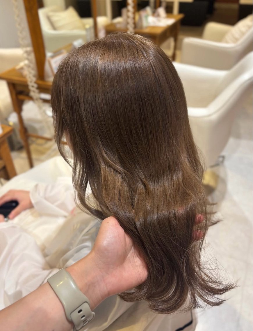ミディアム カラー ブラウンカラー ナチュラルブラウン ヘアカラー 橋本 天愛のヘアスタイル