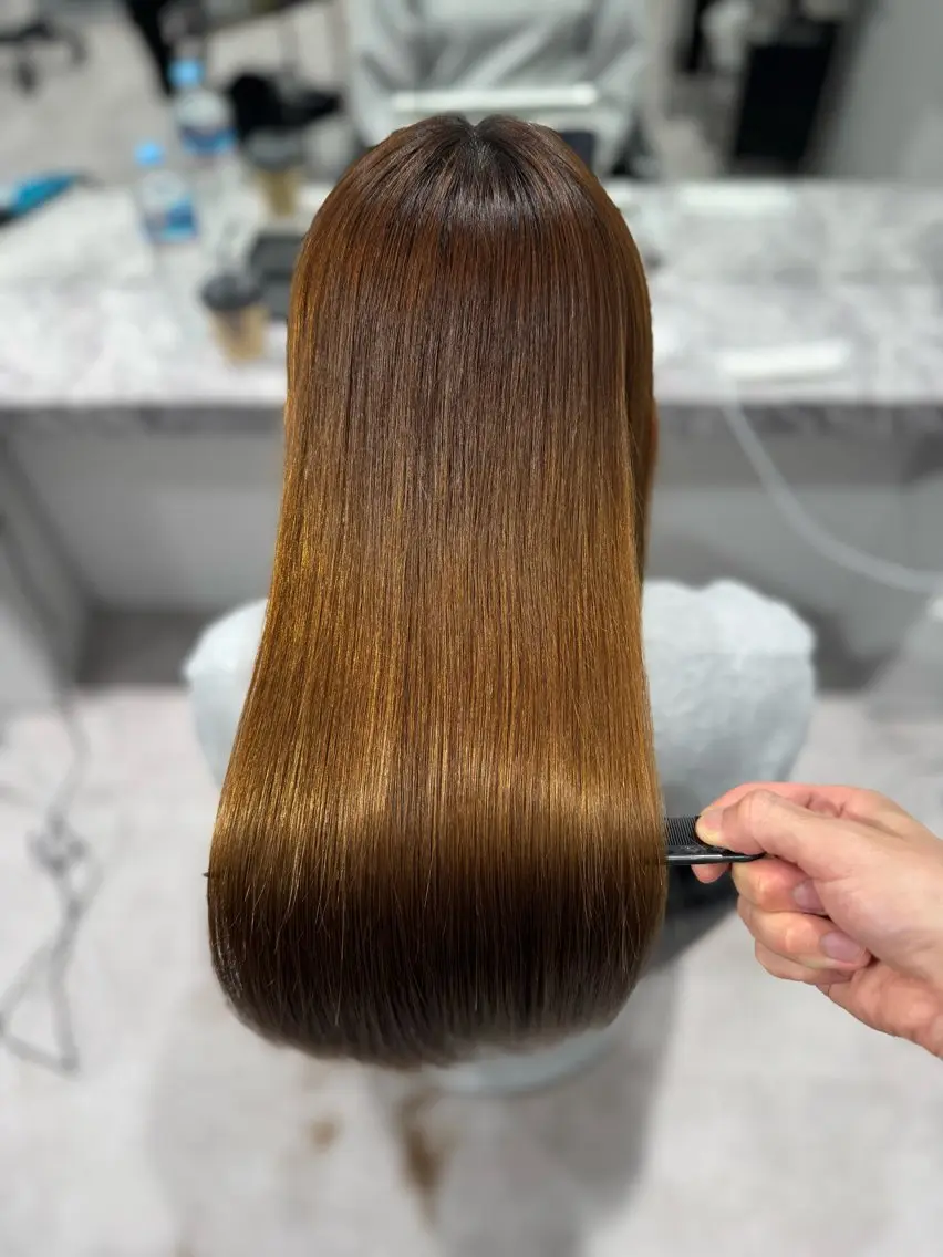 ロング カラー パーマ ブリーチ 縮毛矯正 髪の年齢悩み解消/ 白髪と癖毛 松本雄光のヘアスタイル