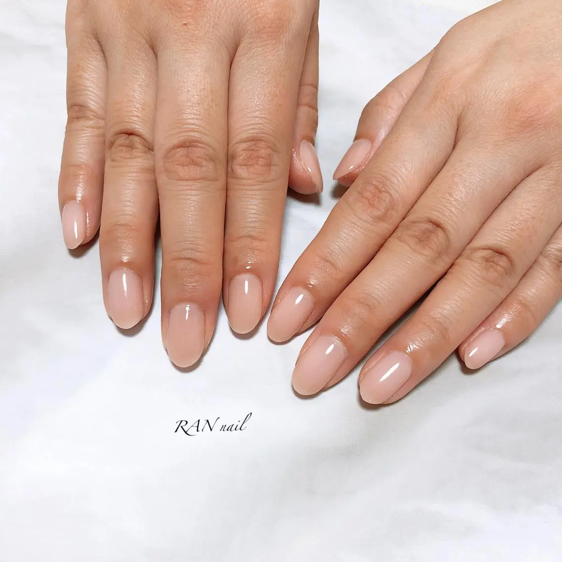 ネイル オフィスネイル ワンカラーネイル ピンク 冬ネイル ハンドネイル フットネイル RAN nailのネイルデザイン
