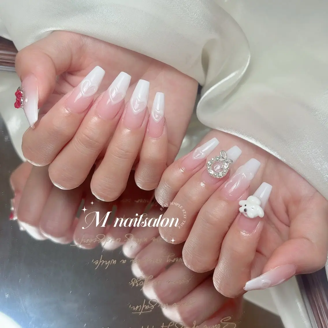 ネイル ハンドネイル M🌷nail 長さだし専門店のネイルデザイン