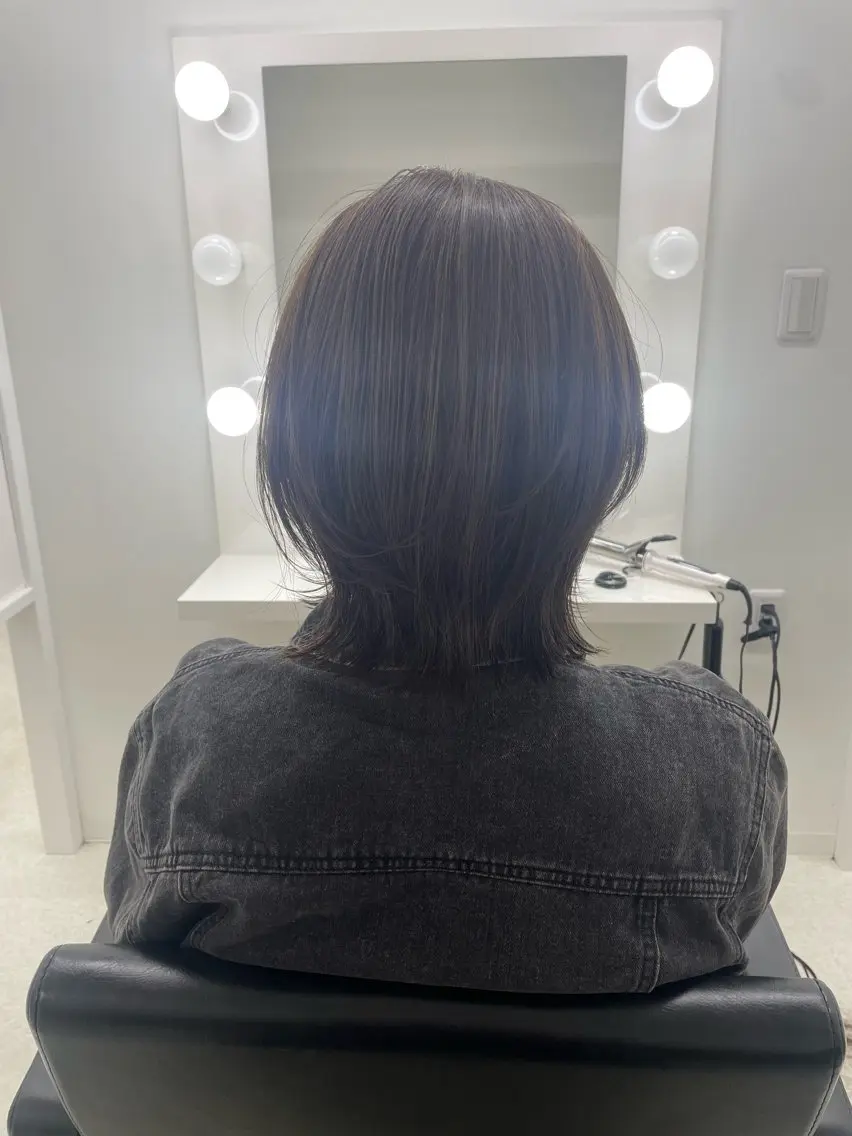 ミディアム カラー カット ヘアカラー トリートメント 冨木 雄斗のヘアスタイル