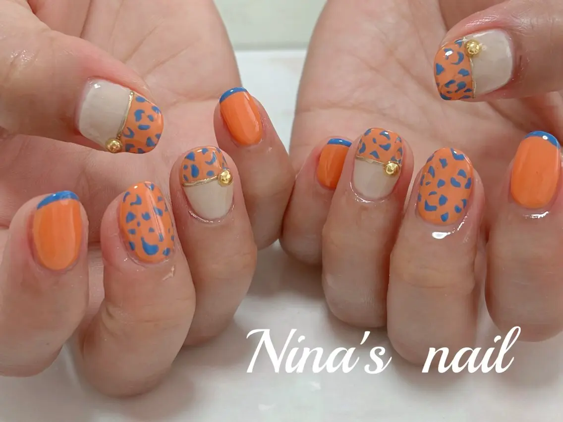 ネイル アニマル柄 ハンドネイル Nina's nailのネイルデザイン