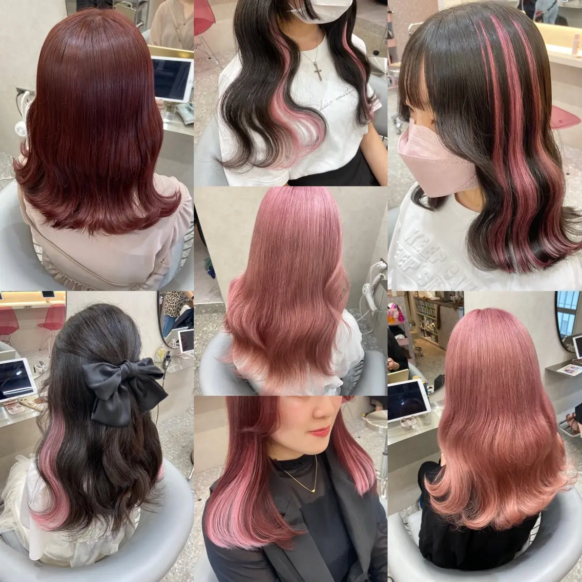 カラー ヘアカラー トリートメント エクステ 新宿/韓国ヘア 中明度カラー/かやのヘアスタイル