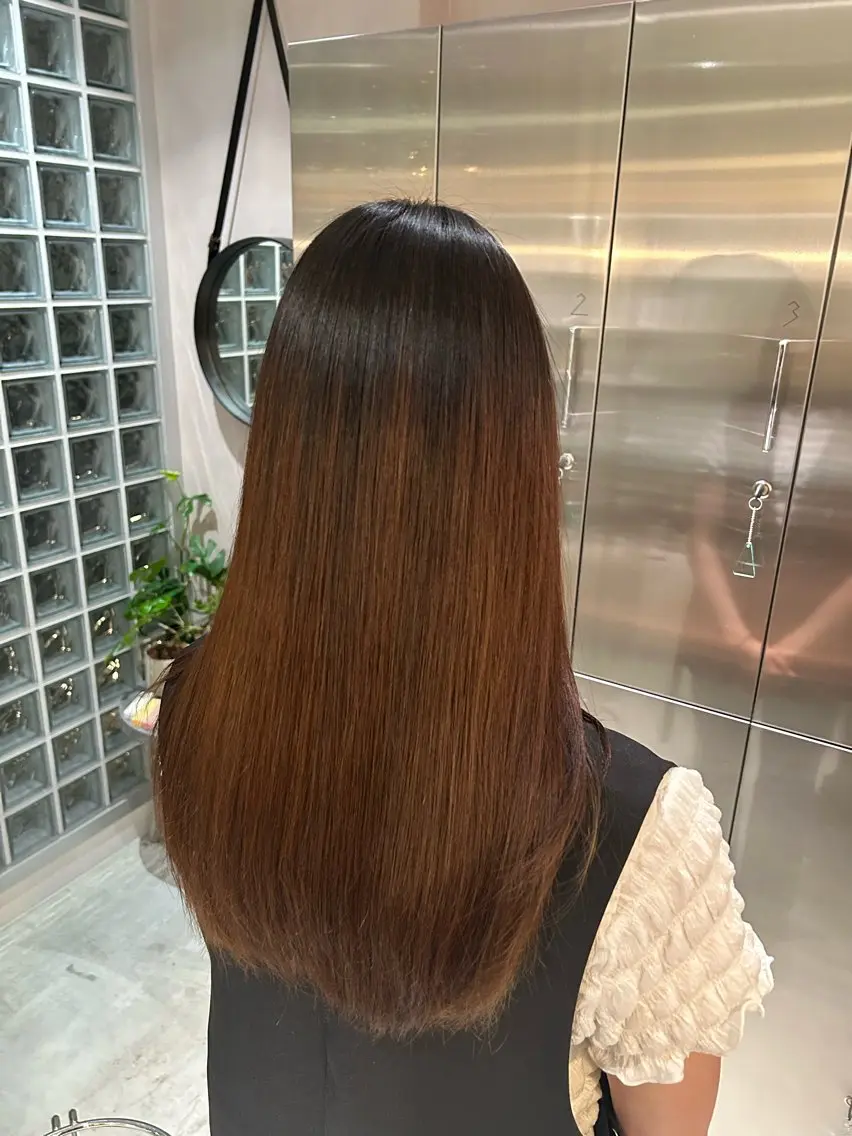 ロング ラン 髪質改善/甲子園口のヘアスタイル