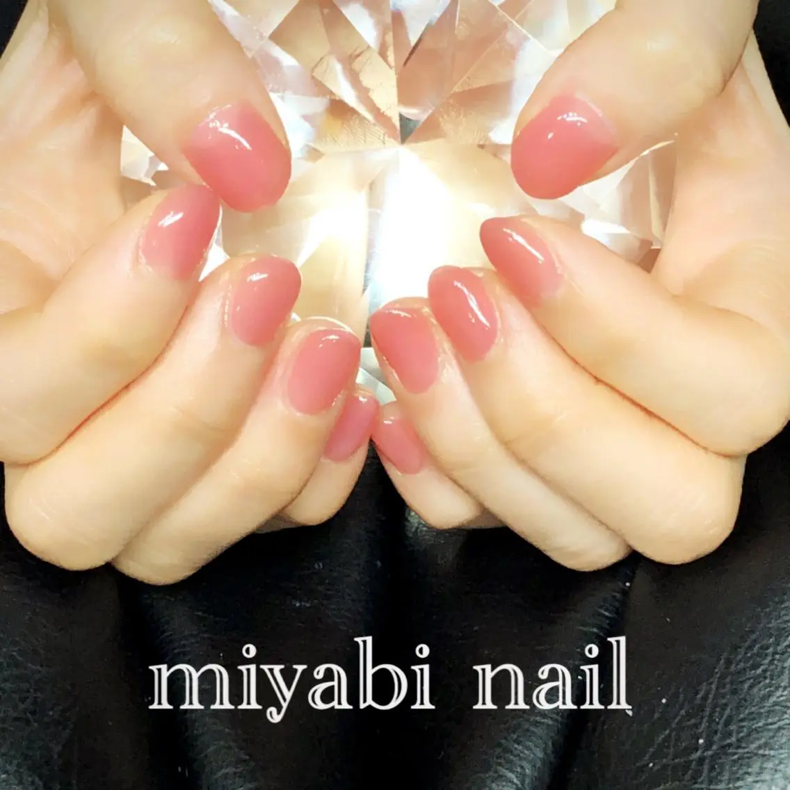 ネイル ジェルネイル オフィスネイル ワンカラーネイル シンプルネイル ハンドネイル miyabi nail 桂川駅近くのネイルデザイン