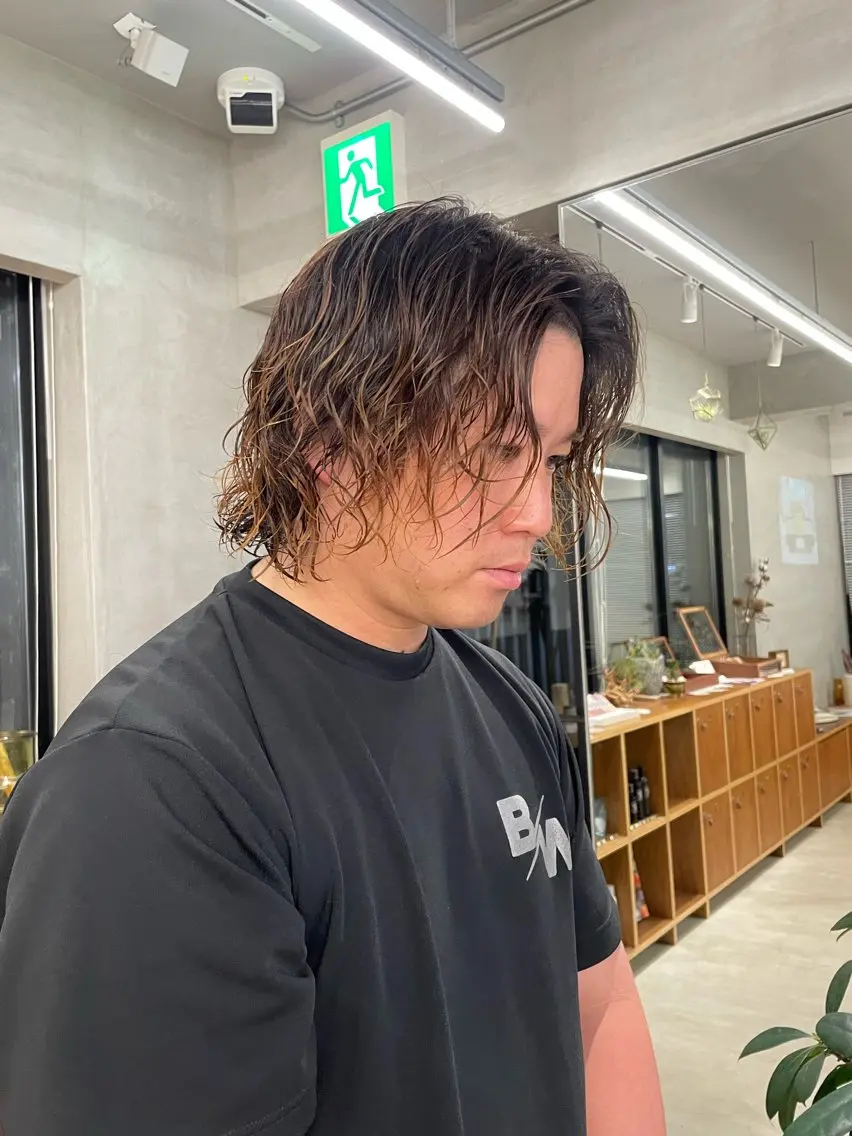 パーマ メンズ メンズパーマ カット パーマ 鶴井 美空のヘアスタイル