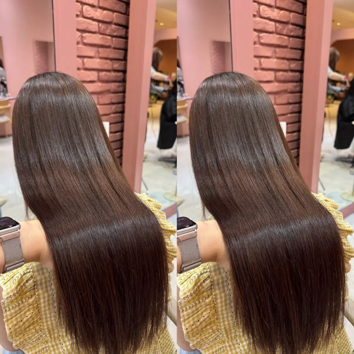 ロング カット 縮毛矯正 トリートメント 山本 望華のヘアスタイル