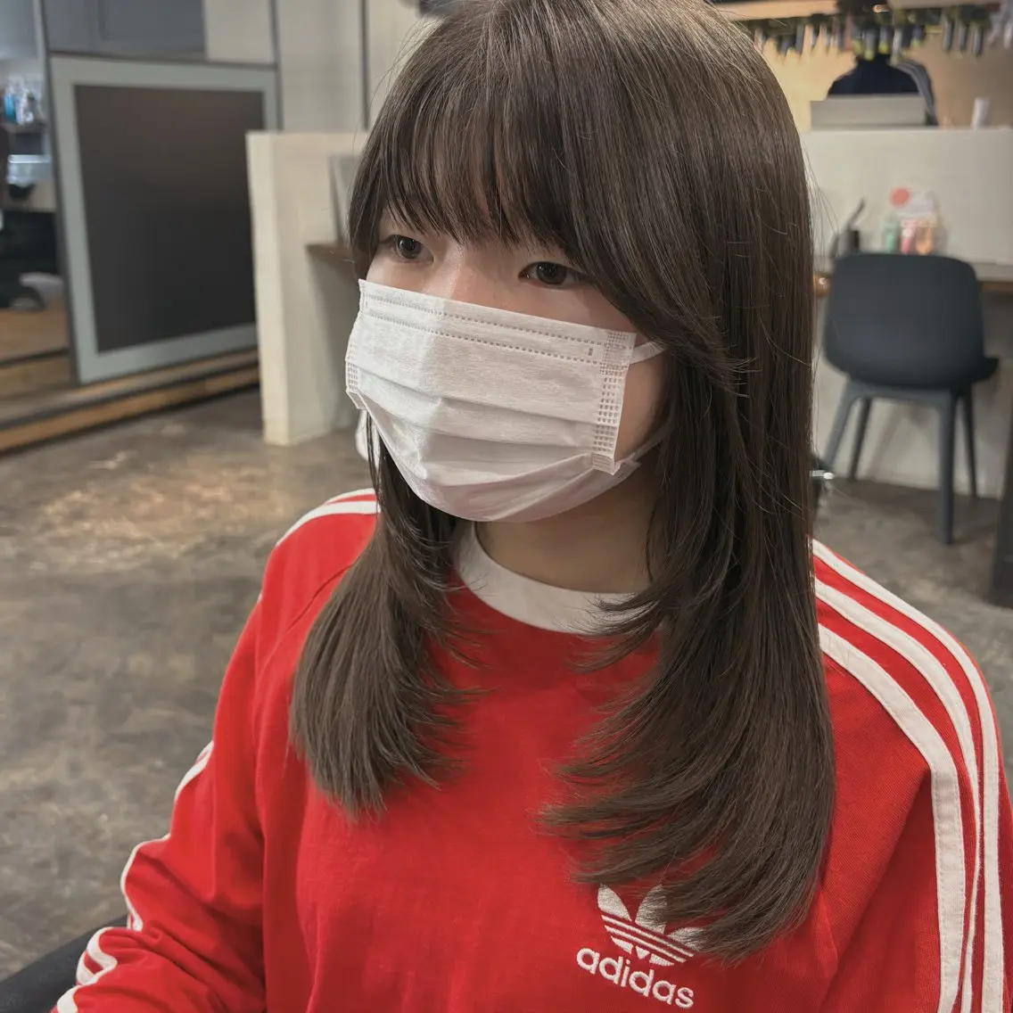 ミディアム 学生 レイヤーカット カット 韓国ヘア/縮毛矯正 /レイヤー🫧ユイカのヘアスタイル