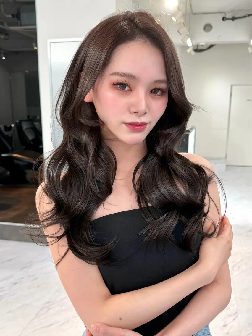ロング カラー ヘアカラー トリートメント ヘアセット Rita/髪質改善/ ブリーチなしWカラーのヘアスタイル