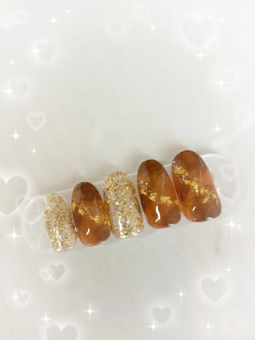 ネイル べっ甲ネイル 【宇都宮】Aulii Mayumiのネイルデザイン