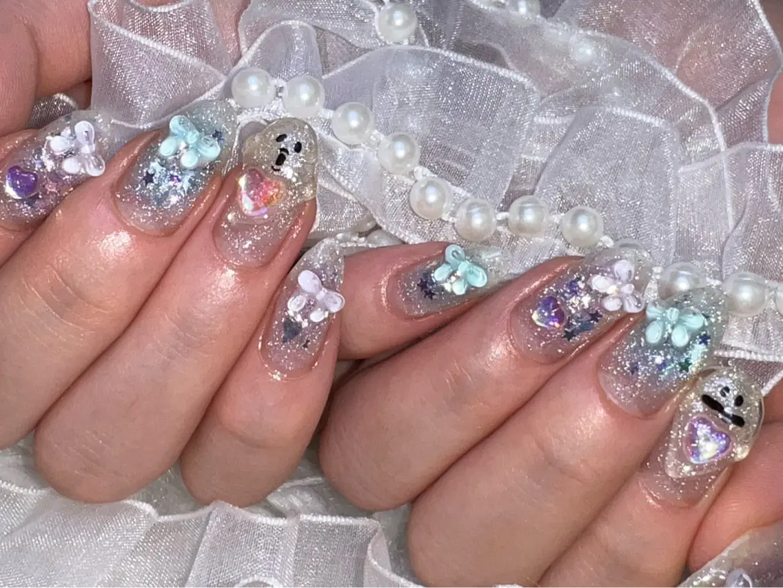 ネイル フラッシュネイル ハロウィン キラキラネイル ハンドネイル Abyss🎀 mayuのネイルデザイン