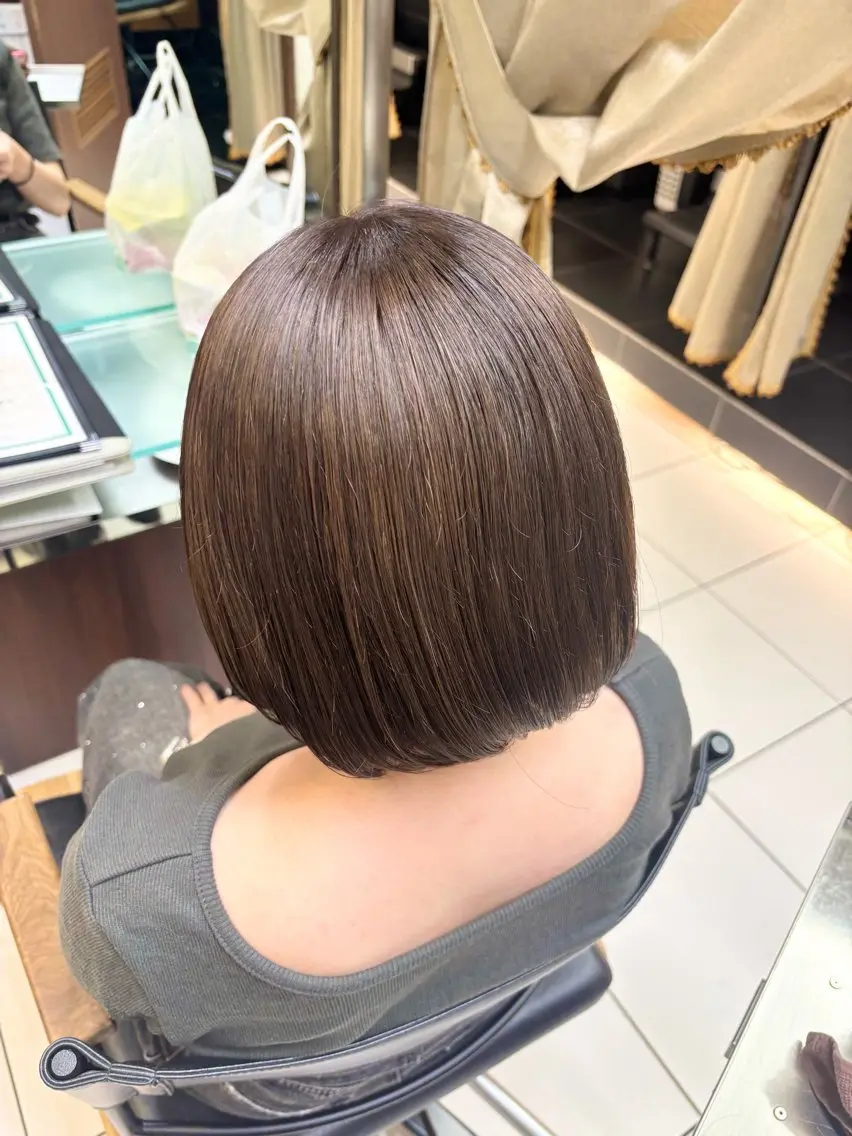 ショート カラー ベージュカラー 透明感カラー ヘアカラー 透明感カラー️🫧 清水杏乃のヘアスタイル
