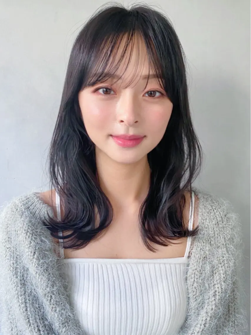 セミロング ヘアアレンジ 勝河 怜楊のヘアスタイル