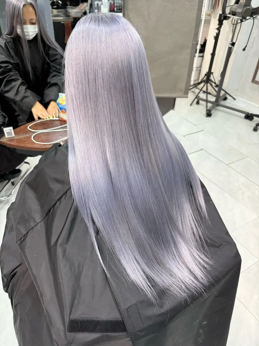 ロング カラー ブリーチ ブロンド ケアブリーチ 透明感カラー ダブルカラー ヘアカラー Lima/ハイトー ン/ブリーチ/心斎橋のヘアスタイル