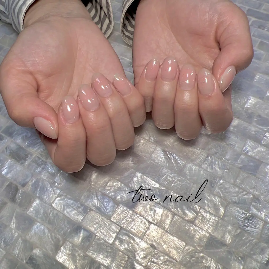 ネイル アートネイル フットネイル ハート ニュアンスネイル オフィスネイル two nailのネイルデザイン