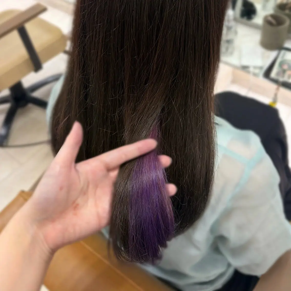 ロング カラー ラベンダーカラー カット ヘアカラー あいみ ♬.*ﾟのヘアスタイル