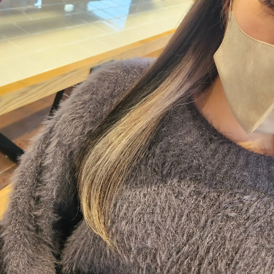 ロング カラー アッシュ ホワイトアッシュ シールエクステ🎀 ホシノ🕒ユウカのヘアスタイル