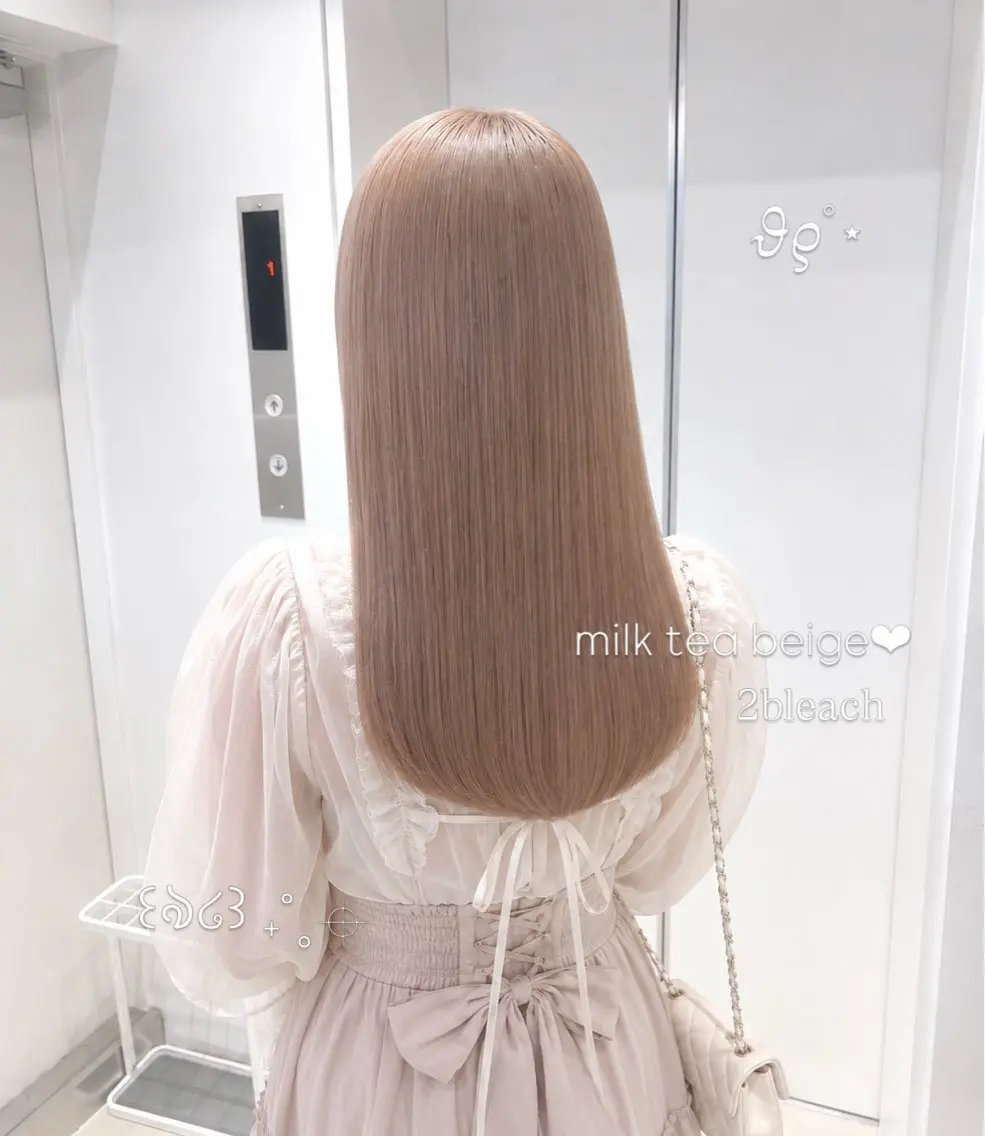 セミロング カラー ヘアアレンジ カット ヘアカラー トリートメント ヘッドスパ ヘアセット 💕上野美容師☁ ブリーチ💖サワのヘアスタイル