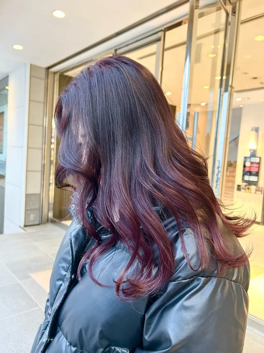 ロング カラー 合庭 柚のヘアスタイル