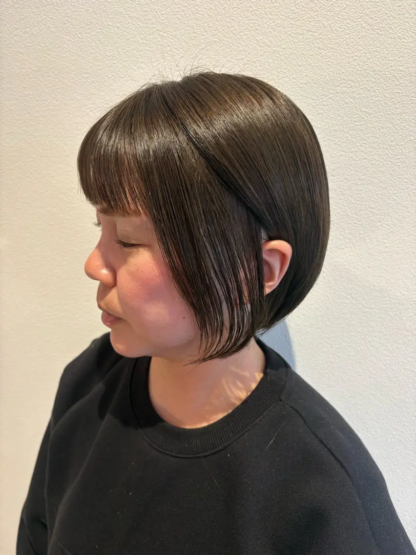 ショート ショートボブ ボブ ショートヘア 熊谷 鈴のヘアスタイル