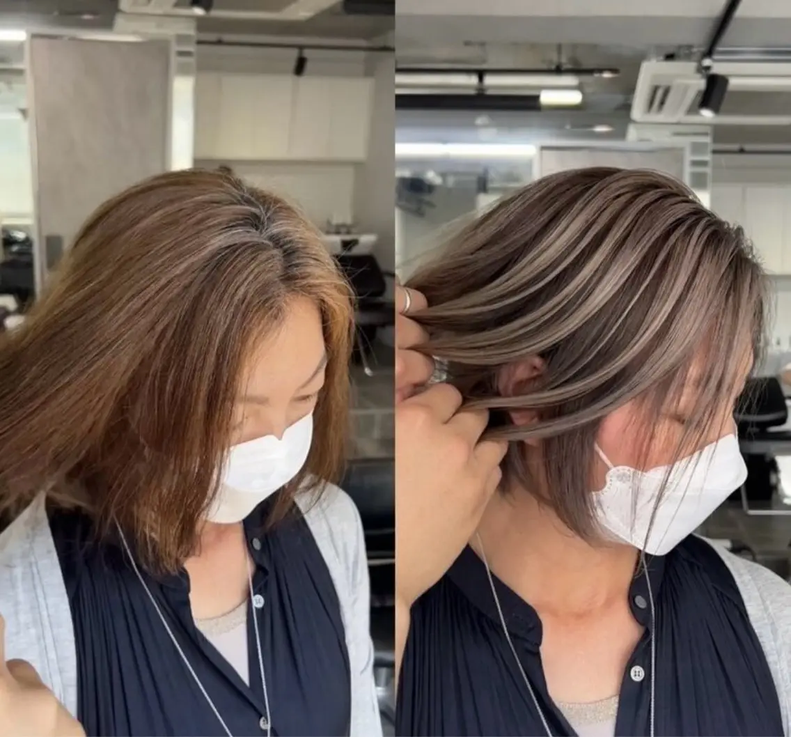 ミディアム 尾前 了守のヘアスタイル