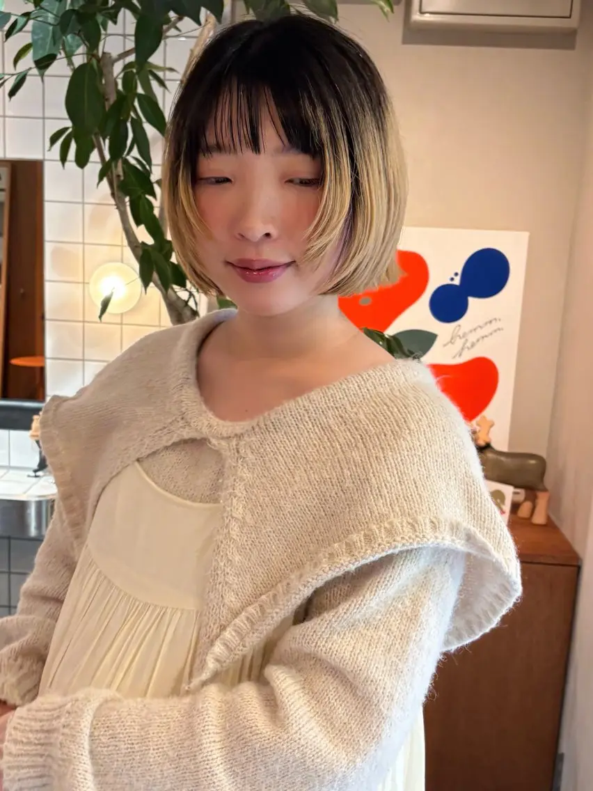 ショート ボブ 顔まわりレイヤー レイヤーカット ウルフカット カット トリートメント ミク/北参道/ ショート・ボブが得意のヘアスタイル