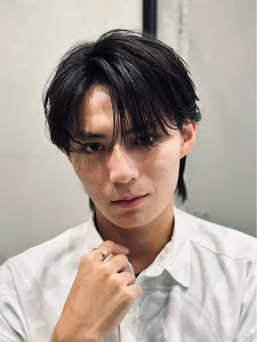 ショート パーマ ニュアンスパーマ 池袋センターパート No.1 裕大のヘアスタイル