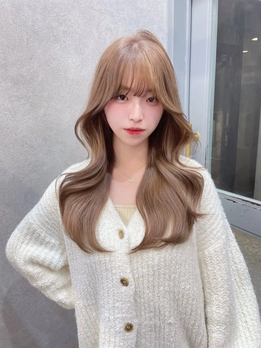 セミロング カラー 韓国風ヘア レイヤーカット カット ヘアカラー ✨レイヤー/韓国 /✨ヘア山下　遥のヘアスタイル