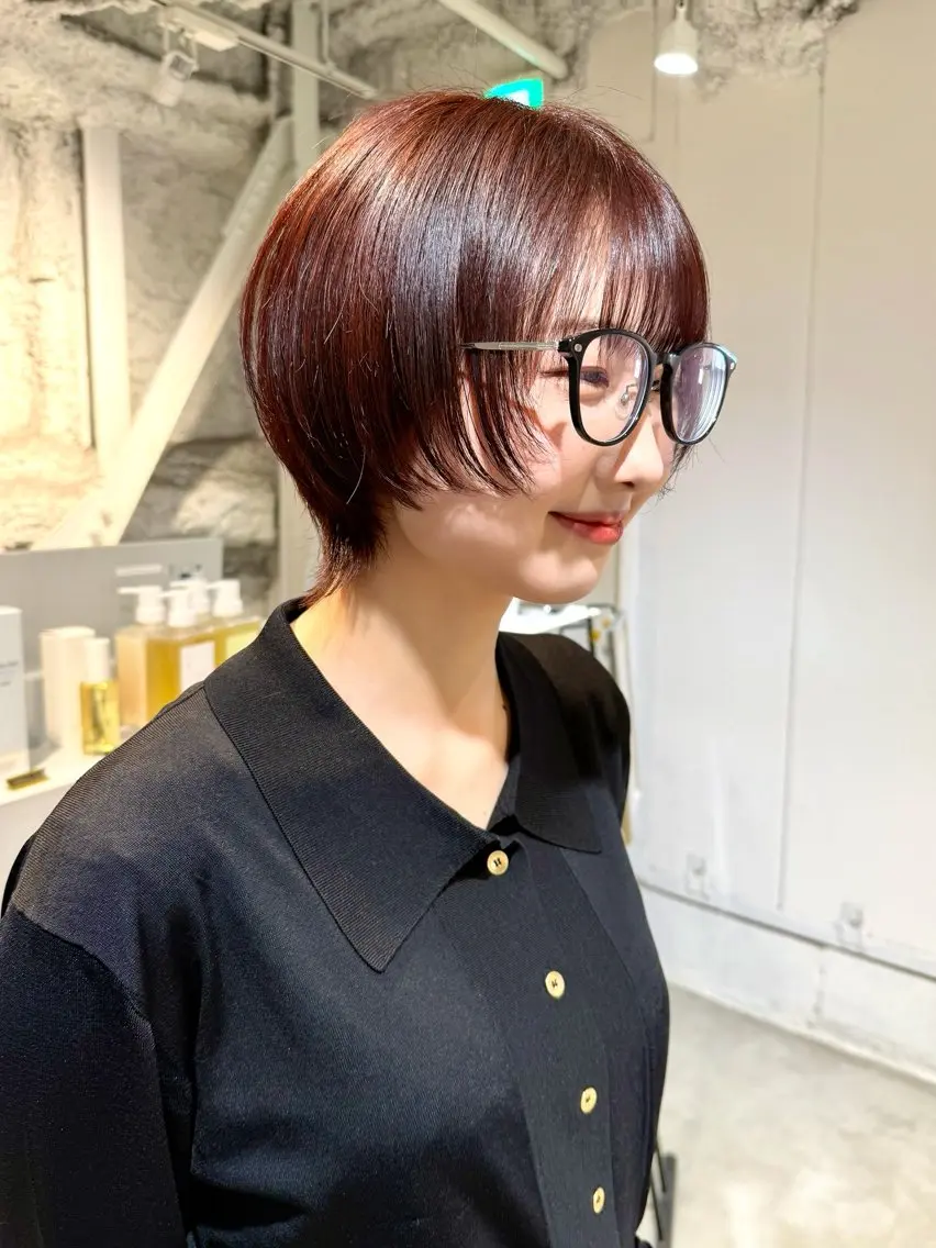 ショート カット ヘアカラー 骨格診断で絶対可愛い ✨丸みショート✨凌弥のヘアスタイル
