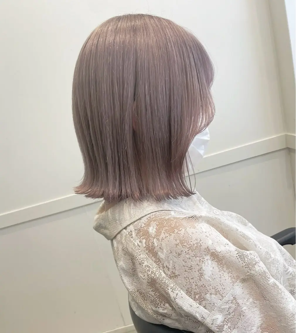 ショート カラー ヘアアレンジ ブリーチ 美髪矯正/透明感カラ ー🫧YUUKI🫧のヘアスタイル