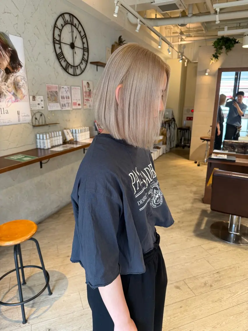 ミディアム カット ヘアカラー トリートメント 日野 和也のヘアスタイル