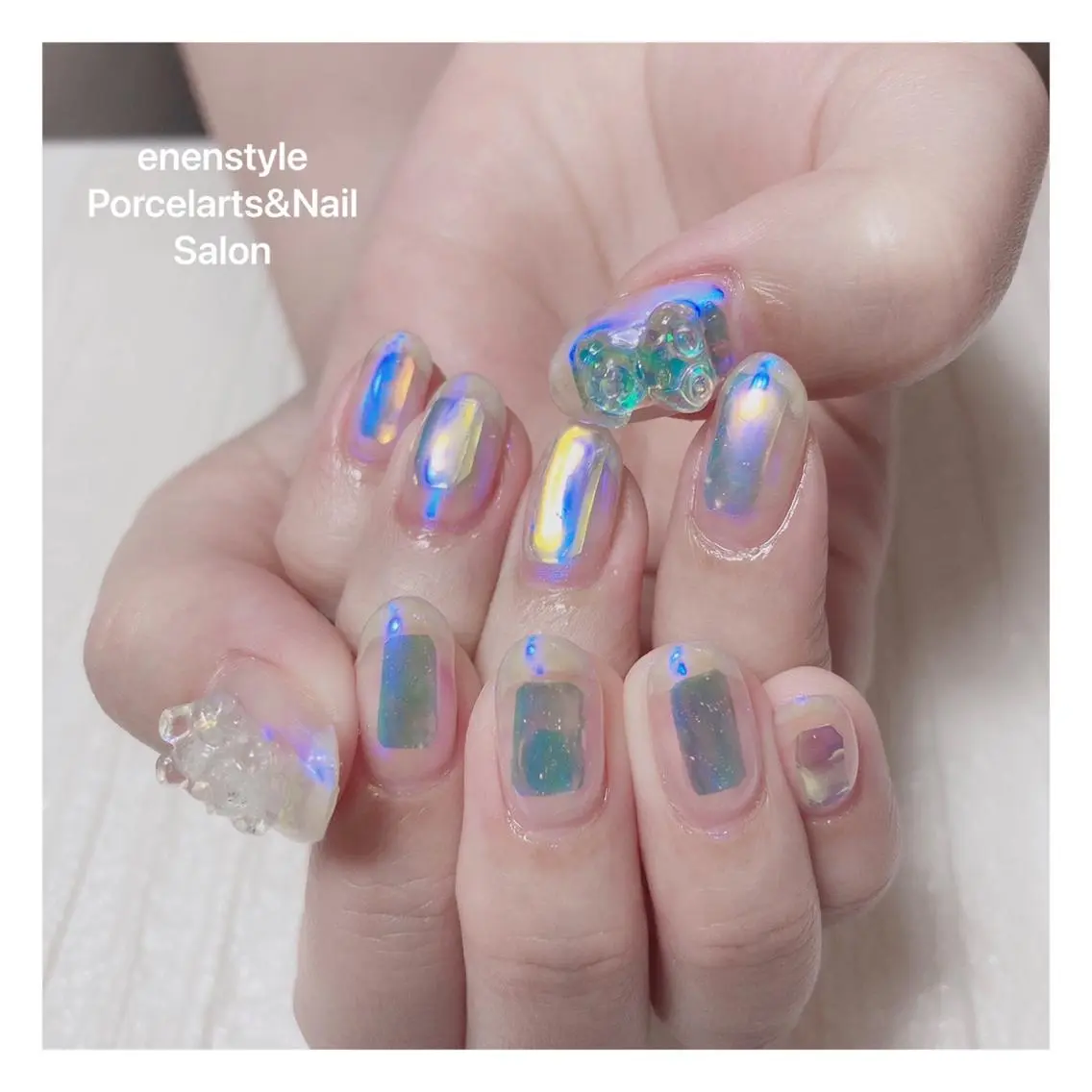ミディアム ネイル 🐾enen style 🐾のネイルデザイン