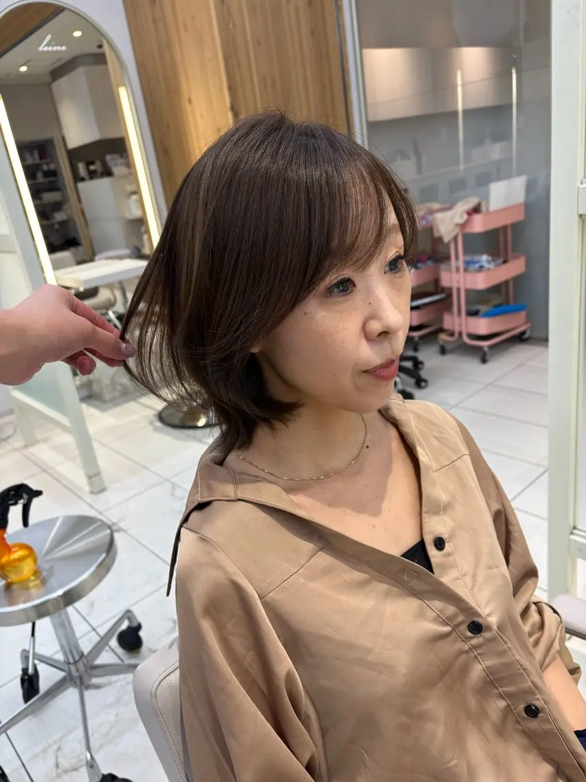 ミディアム かなこ/ミディアム レイヤー/ワンカールのヘアスタイル