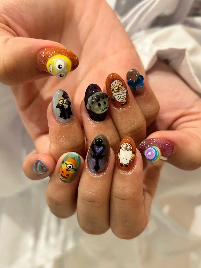 ネイル ハロウィン ハンドネイル one nail 【推し/概念ネイル】のネイルデザイン