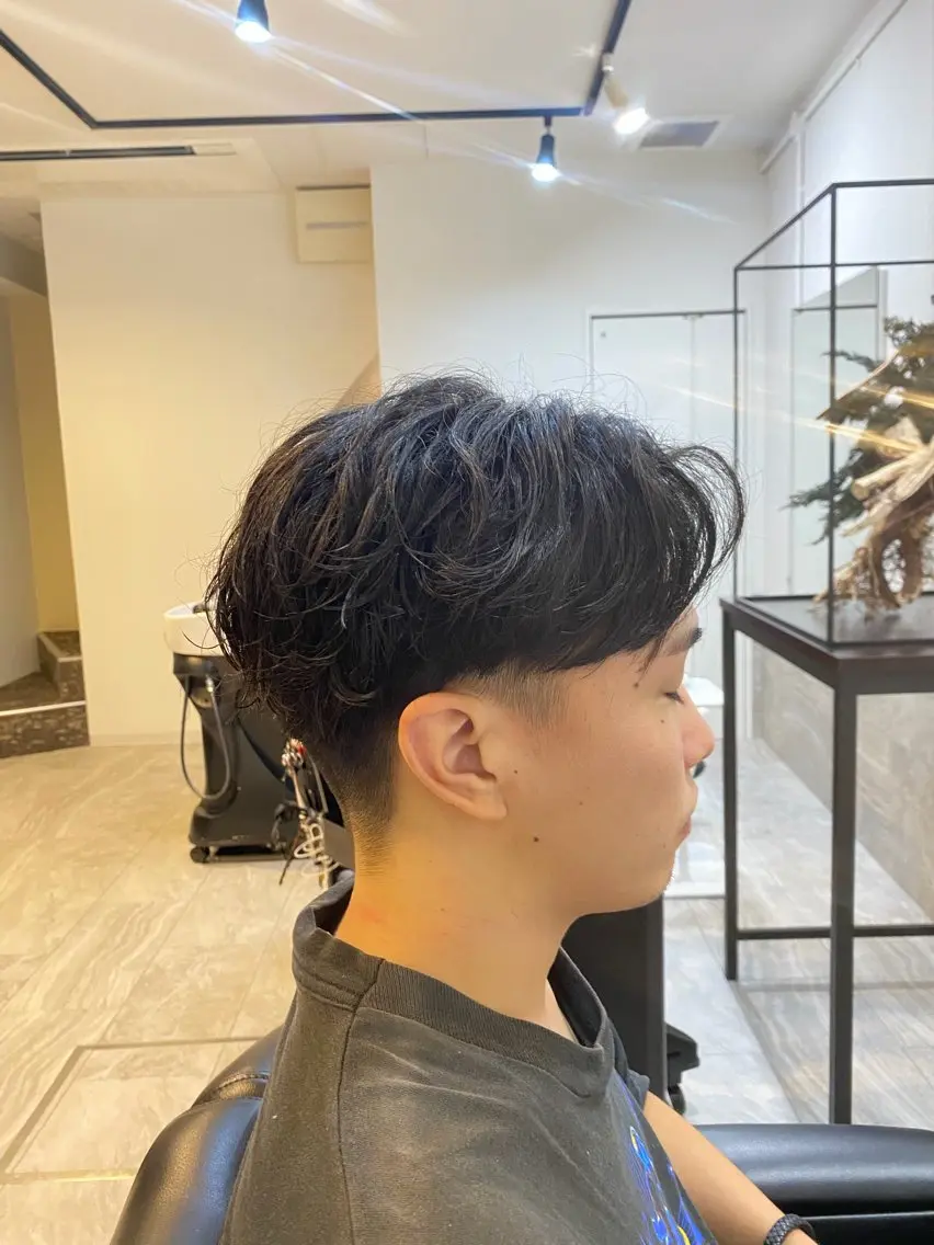 ショート パーマ メンズ メンズパーマ カット パーマ ブリーチ/髪質改善/ メンズ/ KOKIのヘアスタイル