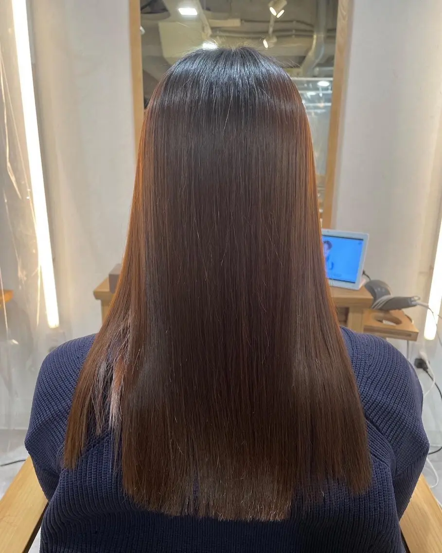 ロング 髪質改善 酸性ストレート 新村 小夏のヘアスタイル