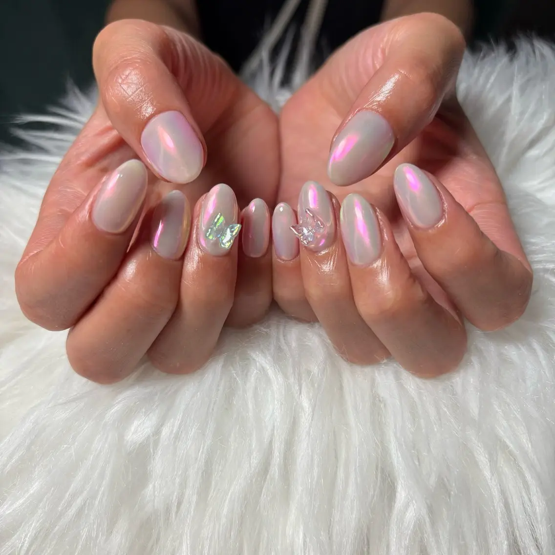 ネイル オーロラネイル フラッシュネイル フレンチネイル マグネットネイル ニュアンスネイル ハンドネイル nail salon Libertyのネイルデザイン